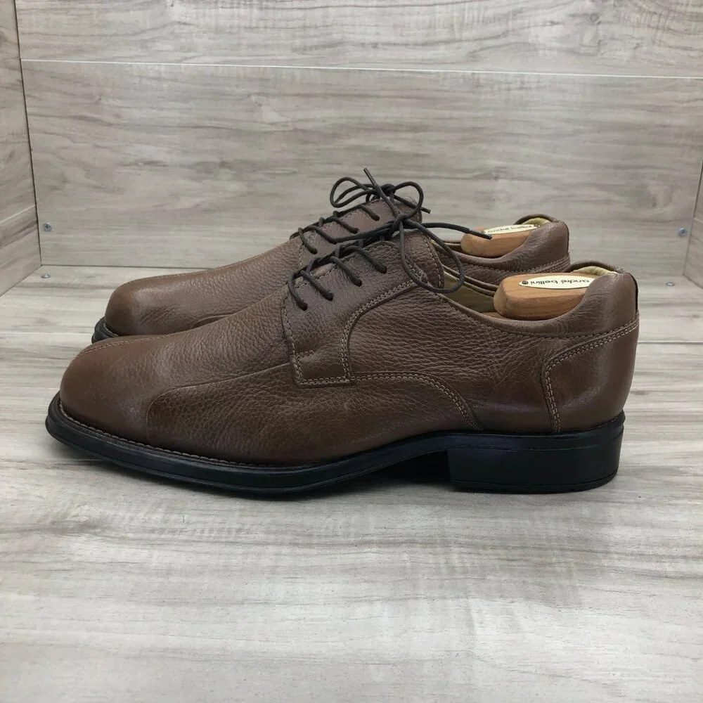 Belvedere Shoes Mens 12 EEE Baybridge Brown Leather Lace Up Derby Oxfords